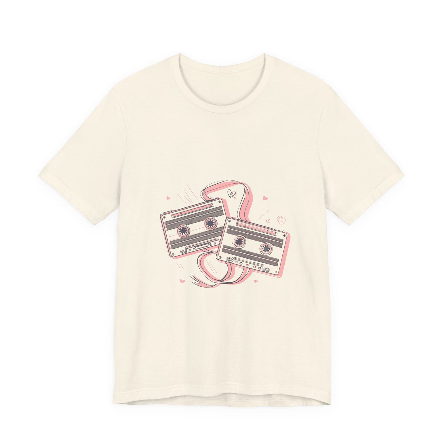 Retro Cassette Tape Tee — Pink Vintage Music Graphic T-Shirt