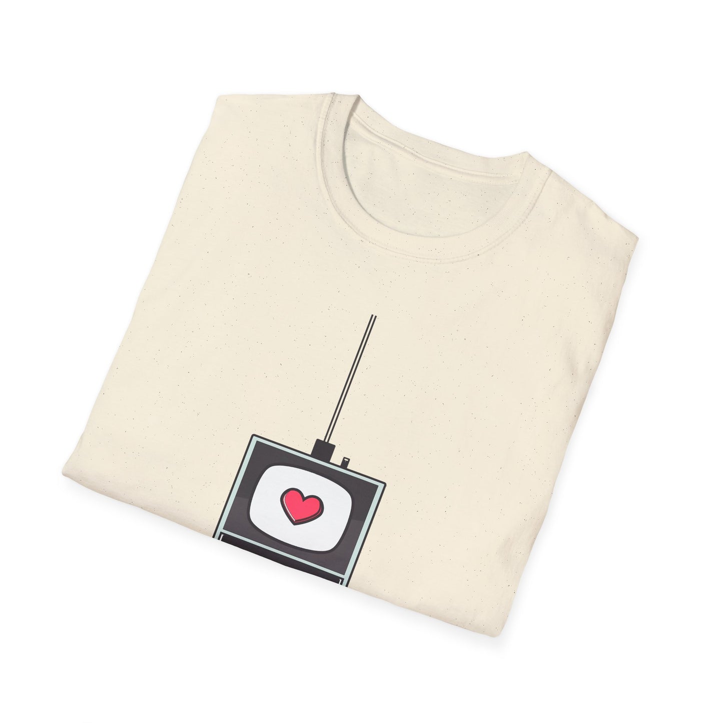 Retro Game Console T-Shirt — Cute Heart TV & Controller Gamer Tee