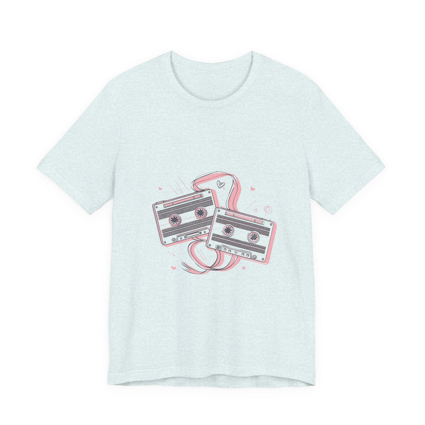 Retro Cassette Tape Tee — Pink Vintage Music Graphic T-Shirt